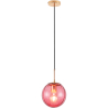 Buy Globe Glass Shade Pendant Lamp Pink 59839 - prices