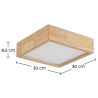 Buy Ceiling Led Lamp Scandinavian Design Wooden - Lares Natural wood 59840 - prices