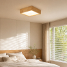 Buy Ceiling Led Lamp Scandinavian Design Wooden - Lares Natural wood 59840 with a guarantee