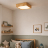 Buy Ceiling Led Lamp Scandinavian Design Wooden - Lares Natural wood 59840 - prices