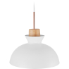 Buy Metal & Wood Scandinavian Hanging Lamp White 59842 with a guarantee