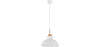 Buy Metal & Wood Scandinavian Hanging Lamp White 59842 - in the UK