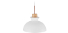 Buy Metal & Wood Scandinavian Hanging Lamp White 59842 in the United Kingdom