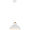 Buy Metal & Wood Scandinavian Hanging Lamp White 59842 - prices