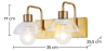 Buy Classic Two-Point Wall Lamp Gold 59846 with a guarantee