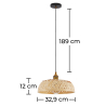 Buy Boho Bali Style Bamboo Pendant Hanging Lamp Natural wood 59849 with a guarantee