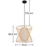 Buy Bamboo Pendant Light Design Boho Bali - Panma Natural wood 59850 - in the UK