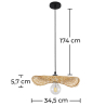 Buy Bamboo Pendant Lamp Design Boho Bali - Brena Natural wood 59852 with a guarantee