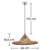 Buy Bamboo Ceiling Lamp Design Boho Bali - Nadia Natural wood 59854 - in the UK