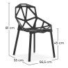 Buy Mykonos design dining chair - PP and Metal Black 59796 - prices