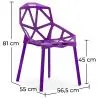 Buy Mykonos design dining chair - PP and Metal Black 59796 in the United Kingdom