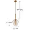Buy Diamond Shaped Glass Shade Hanging Lamp Beige 59859 home delivery