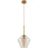 Buy Diamond Shaped Glass Shade Hanging Lamp Beige 59859 - in the UK