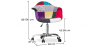 Buy Emery Office Chair - Patchwork Ray Multicolour 59869 in the United Kingdom