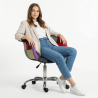 Buy Emery Office Chair - Patchwork Ray Multicolour 59869 at MyFaktory