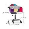 Buy Emery Office Chair - Patchwork Ray Multicolour 59869 at MyFaktory