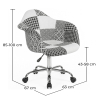 Buy Emery Office Chair White And Black - Patchwork  White / Black 59870 - in the UK