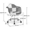 Buy Emery Office Chair White And Black - Patchwork  White / Black 59870 in the United Kingdom