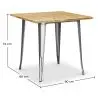Buy Bistrot Metalix Industrial Dining Table - 80 cm - Light Wood Metallic bronze 59874 home delivery