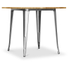 Buy Bistrot Metalix Industrial Dining Table - 80 cm - Light Wood Steel 59874 in the United Kingdom