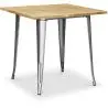 Buy Bistrot Metalix Industrial Dining Table - 80 cm - Light Wood Metallic bronze 59874 - in the UK
