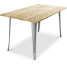 Buy Bistrot Metalix Industrial Dining Table - 140 cm - Light Wood Steel 59876 - in the UK