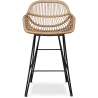 Buy Synthetic wicker bar stool 65cm - Magony Natural wood 59881 - prices