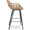 Buy Synthetic wicker bar stool 65cm - Magony Natural wood 59881 in the United Kingdom