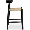 Buy Rope Design Bar Stool Boho Bali - 65cm - Wood Black 59882 - in the UK