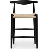 Buy Rope Design Bar Stool Boho Bali - 65cm - Wood Black 59882 - in the UK