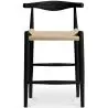 Buy Rope Design Bar Stool Boho Bali - 65cm - Wood Black 59882 - in the UK