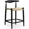 Buy Rope Design Bar Stool Boho Bali - 65cm - Wood Black 59882 in the United Kingdom