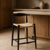Buy Rope Design Bar Stool Boho Bali - 65cm - Wood Black 59882 - prices