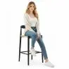 Buy Rope Design Bar Stool Boho Bali - 65cm - Wood Black 59882 at MyFaktory