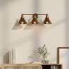 Buy 3-Light Metal Cover Sconce Wall Lamp Gold 59883 - in the UK