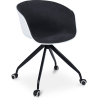 Buy White Padded Office Chair with Armrests and Wheels Dark grey 59887 - in the UK