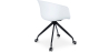 Buy White Padded Office Chair with Armrests and Wheels Dark grey 59887 in the United Kingdom