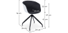 Buy Design White Padded Office Chair with Armrests  Dark grey 59889 in the United Kingdom