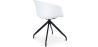 Buy Design White Padded Office Chair with Armrests  Dark grey 59889 in the United Kingdom