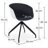 Buy Design White Padded Office Chair with Armrests  Dark grey 59889 - prices
