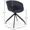 Buy Design Black Padded Office Chair with Armrests Dark grey 59890 - prices