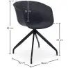 Buy Design Black Padded Office Chair with Armrests Dark grey 59890 - prices