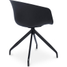 Buy Design Black Padded Office Chair with Armrests Dark grey 59890 in the United Kingdom