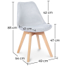 Buy Scandinavian Padded Dining Chair Light grey 59892 - prices
