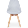 Buy Scandinavian Padded Dining Chair Light grey 59892 - in the UK