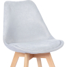 Buy Scandinavian Padded Dining Chair Light grey 59892 with a guarantee