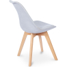 Buy Scandinavian Padded Dining Chair Light grey 59892 in the United Kingdom