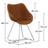 Buy Design dining chair - PU Cognac 59894 in the United Kingdom