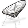 Buy Acapulco Chair - White Legs Black 58295 in the United Kingdom