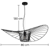 Buy Hanging Lamp Vertice - Metal - 80cm Black 59903 at MyFaktory